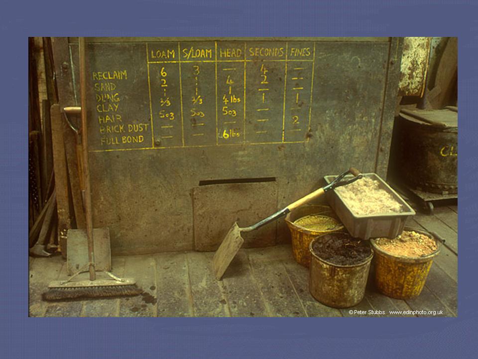 Section of a bell being cast